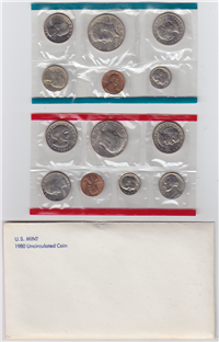 USA P-D-S 13 Coins Uncirculated Mint Set  (US Mint, 1980)