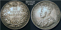 CANADA 1919   25 Cent    
