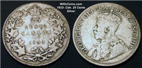 CANADA 1933   25 Cent    