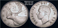 CANADA 1950   25 Cent    