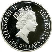 Australian 200 Dollars - Elizabeth II 4th Portrait - Koala - Platinum Coin