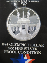 Olympic Silver $1 Dollar Proof Silver Coin (US Mint, 1984)