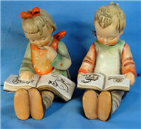 BOOK WORM Bookends   (Hummel 14A and 14B, 5-1/2" tall)