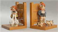 HUMMEL Goose Girl and Farm Boy Bookends Figurines #60A & #60B TMK: 1-6