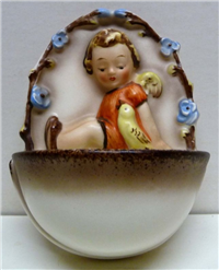 ANGEL WITH BIRD Holy Water Font   (Hummel 167)