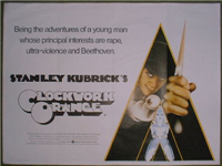 A CLOCKWORK ORANGE   Original British Quad   (Warner Brothers, 1972)