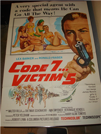 CODE 7 VICTIM 5   Original American One Sheet   (Columbia, 1965)