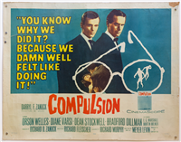 COMPULSION   Original American Half Sheet   (20th Century Fox, 1959)