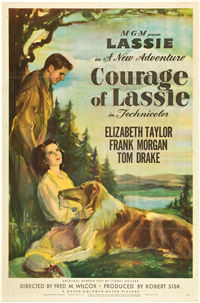 COURAGE OF LASSIE   Original American One Sheet   (MGM, 1946)