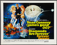 DIAMONDS ARE FOREVER   Original American Half Sheet   (United Artists, 1971)