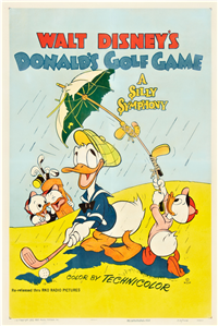 DONALD'S GOLF GAME   Original American One Sheet   (RKO/Disney, 1938)
