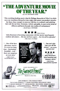 THE EMERALD FOREST   Original American One Sheet Review Style   (Embassy, 1985)