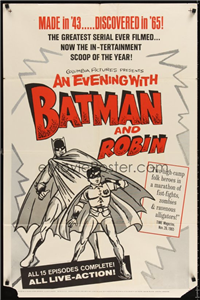AN EVENING WITH BATMAN AND ROBIN   Re-Release American One Sheet   (Columbia, 1965)