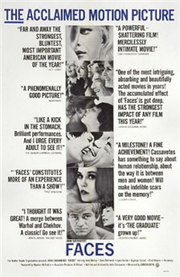 FACES   Original American One Sheet   (Continental, 1968)