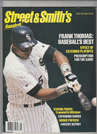 STREET & SMITH'S BASEBALL  54th Year   (Conde Nast Pub., March, 1994) Frank Thomas White Sox