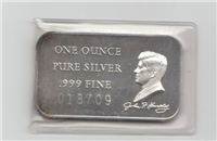 JOHN F. KENNEDY One Ounce Silver Ingot
