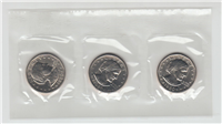 Susan B. Anthony Dollar 3 Coin Souvenir Set  (US Mint, 1980)