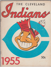 CLEVELAND INDIANS YEAR BOOK  (Big League Books, 1955) 
