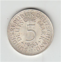 GERMANY 1964 5 Deutsche Mark Coin 