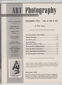 ART PHOTOGRAPHY  Vol. 4 #6-42    (George E. von Rosen, December, 1952) 