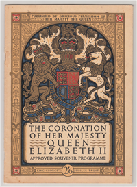 The Coronation of Her Majesty Queen Elizabeth II Souvenir Programme (1953)