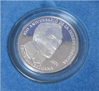 PANAMA 20 Balboas Silver Proof Coin in Box with COA  (Franklin Mint, 1971)