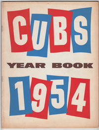 CUBS YEAR BOOK     (Chicago National League, 1954) 