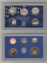 10 Coins 50 State Quarters Proof Set  (US Mint, 2000)