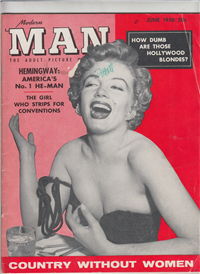 MODERN MAN  Vol. V #12-60    (Publishers Development Corp., June, 1956) Marilyn Monroe