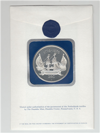 NETHERLANDS ANTILLES 1976 25 Gulden Silver Proof Coin