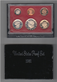 1981 US Mint Proof Set  (6 coins)