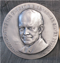 The Dwight D. Eisenhower Silver Dollar Commemorative Medal   (Medallic Art, 1971)