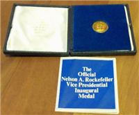 Official Nelson A. Rockefeller Vice Presidential Inaugural Medal in 18KT Gold  (Medallic Art, 1974)
